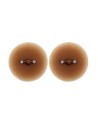 Paire de cache-tétons piercing barre faux diamant peau métisse 