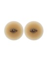 Paire de cache-tétons piercing barre coeur faux diamant peau claire 