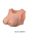 Buste seins réaliste couleur peau claire Taille M Bonnet D 
