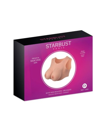 Buste seins réaliste couleur peau claire Taille M Bonnet D 
