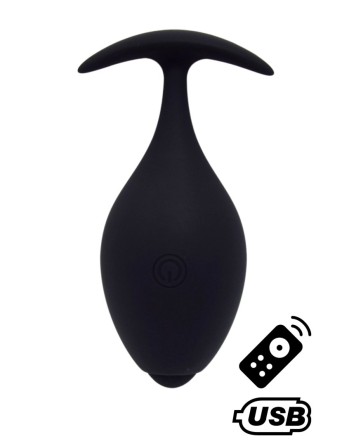 BABA, Plug vibrant anal noir USB, avec télécommande