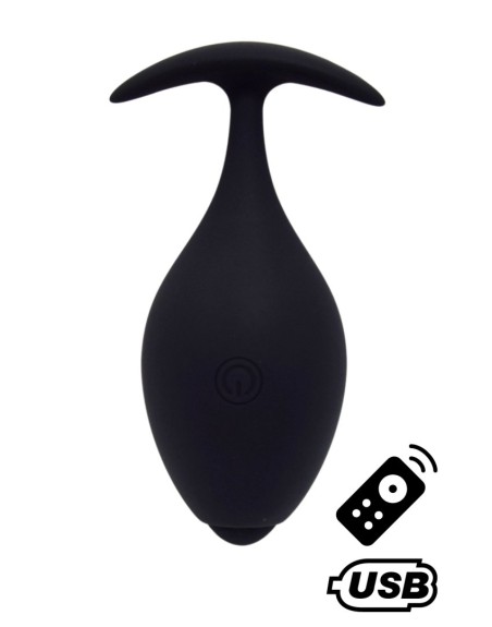 BABA, Plug vibrant anal noir USB, avec télécommande