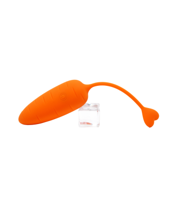 CARROT, Un Œuf vibrant avec télécommande, couleur et forme Carotte en silicone médical