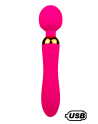 SHAKE Rose, Vibromasseur Wand USB en silicone médical avec 2 puissants moteurs indépendants