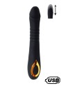 TWIST Noir, Vibromasseur va-et-vient USB en silicone médical, doté de 18 modes de stimulation