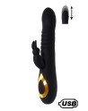 TWIST 2 Noir, Vibromasseur Rabbit va-et-vient USB en silicone médical, doté de 18 modes de stimulation