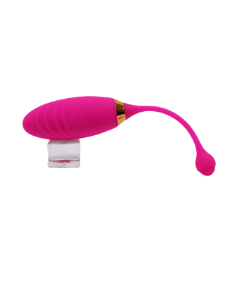 SUNDAY, Un Œuf vibrant USB avec télécommande, dans un silicone médical doux et rainuré