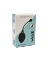 WAVE, Un Œuf vibrant noir USB avec télécommande, dans un silicone médical doux et lisse