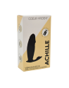 ACHILLE, Mini vibromasseur noir USB, forme pénis avec stimulation clitoridienne, avec télécommande