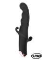BLACK KNIGHT, Vibromasseur Point G USB en silicone médical doux, doté de 10 modes de vibration