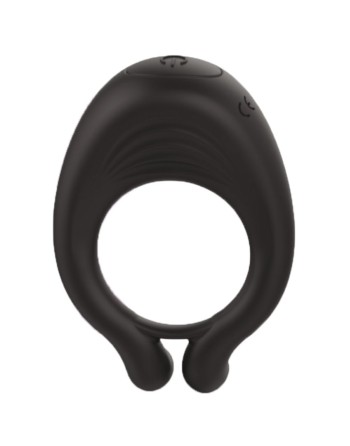 OCTAVE, Cockring Noir dans un silicone médical doux avec 1 mode de vibration