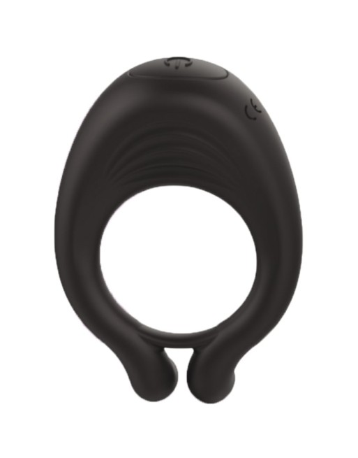 OCTAVE, Cockring Noir dans un silicone médical doux avec 1 mode de vibration