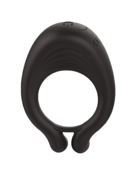 OCTAVE, Cockring Noir dans un silicone médical doux avec 1 mode de vibration