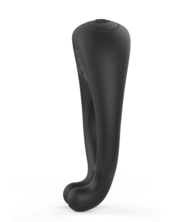 OCTAVE, Cockring Noir dans un silicone médical doux avec 1 mode de vibration