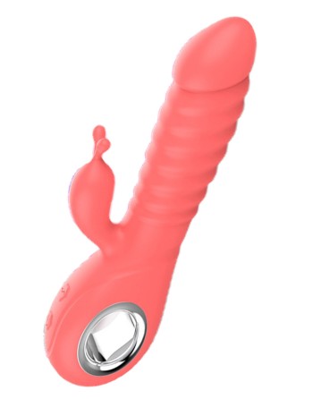 Vibromasseur rabbit rotatif 7 vibrations USB