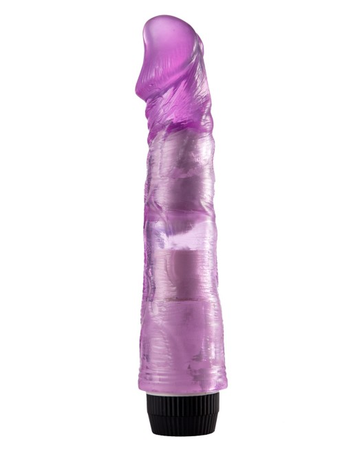 Vibromasseur 20 cm Jelly violet avec Picots