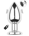 Plug vibrant acier inoxydable anal taille M avec télécommande, USB BOOTY