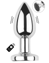 Plug vibrant acier inoxydable anal taille S avec télécommande, USB BOOTY