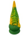 Gode ventouse tentacule Kraken 21 cm vert et jaune 