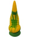 Gode ventouse tentacule Kraken 21 cm vert et jaune 