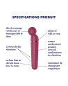 Vibromasseur wand rouge USB 60 vibrations Planet Wand-er Satisfyer 