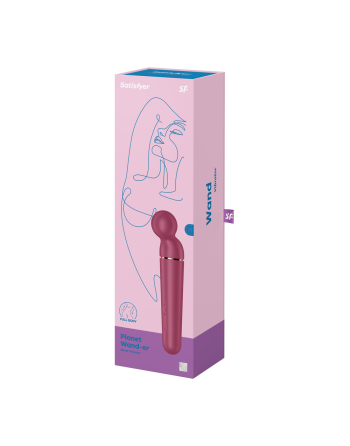 Vibromasseur wand rouge USB 60 vibrations Planet Wand-er Satisfyer 