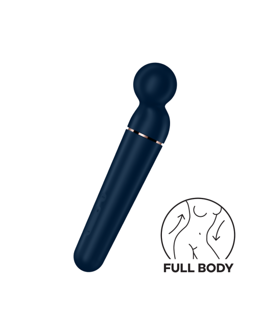 Vibromasseur wand bleu USB 60 vibrations Planet Wand-er Satisfyer 