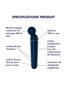 Vibromasseur wand bleu USB 60 vibrations Planet Wand-er Satisfyer 