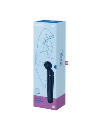 Vibromasseur wand bleu USB 60 vibrations Planet Wand-er Satisfyer 