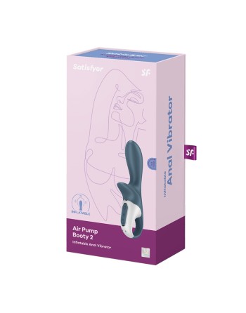 Vibromasseur gonflable anal gris USB Air Pump Booty 2 Satisfyer 