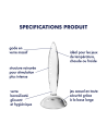 Gode anal en verre borosilicaté massif transparent Sparkling Crystal Satisfyer 