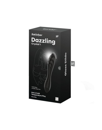 Gode en verre noir haute qualité Dazzling Crystal 1 Satisfyer 