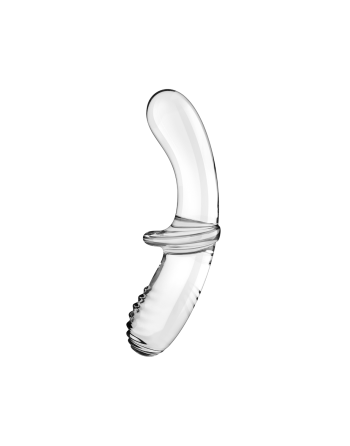 Gode en verre borosilicaté massif transparent Double Crystal Satisfyer 