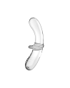 Gode en verre borosilicaté massif transparent Double Crystal Satisfyer 