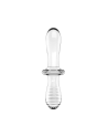 Gode en verre borosilicaté massif transparent Double Crystal Satisfyer 