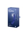 Gode en verre borosilicaté massif bleu Double Crystal Satisfyer 