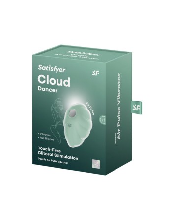 Stimulateur clitoridien par onde de pression sans contact et par vibration USB vert menthe, Cloud Dancer Satisfyer 