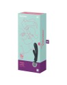 2 en 1 Vibromasseur rabbit et wand noir USB Triple Lover Satisfyer 