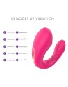 Vibromasseur de couple rose, USB avec 2 moteurs pour stimulation Point G et clitoridienne avec télécommande