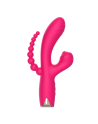 Vibromasseur triple stimulation USB rose Snappy Bunny 