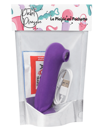 Stimulateur Clitoridien Vibrant Sans Contact Violet  1 dosette de lubrifiant — Pocket Pleasure