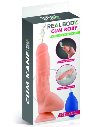 Gode ventouse réaliste éjaculateur 23 cm 