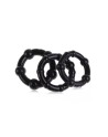 Pack 3 cockring noir avec billes 