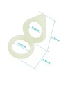 Double cockring vert fluorescent en silicone 