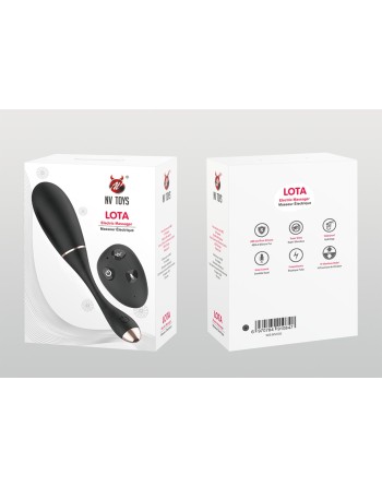 Œuf vibrant télécommandé USB noir avec option commande vocale LOLA-S 