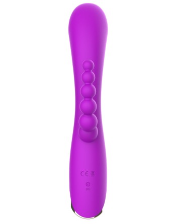 Vibromasseur triple stimulation très puissant violet USB 
