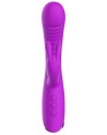 Vibromasseur triple stimulation très puissant violet USB 