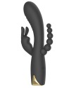 Vibromasseur triple stimulation très puissant noir USB 