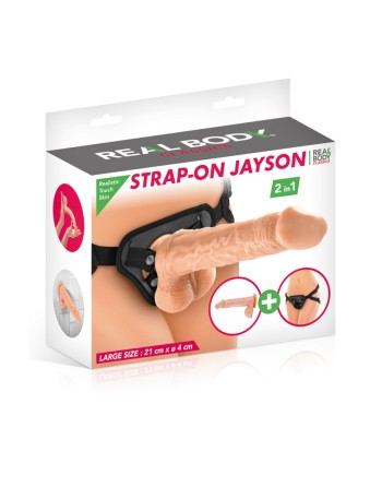 2 en 1 Gode ceinture interchangeable Jayson 21 cm 
