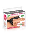 2 en 1 Gode ceinture interchangeable Tony 18 cm 